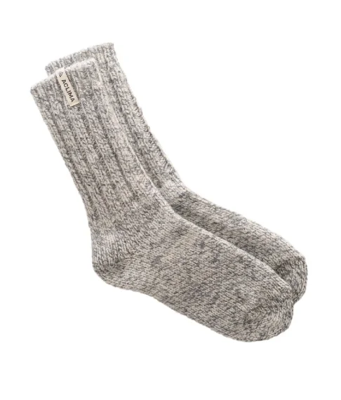 Aclima Norwegian Wool Socks Grey / White Sista chansen