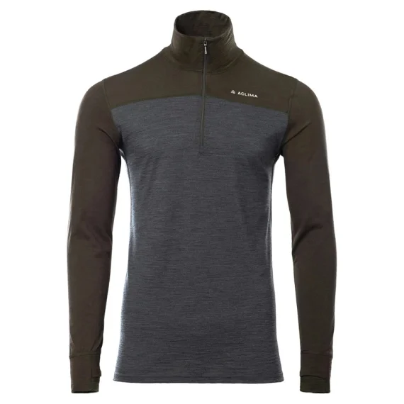 Aclima LightWool 180 Polo w/zip M's Tarmac/Marengo Populärt val