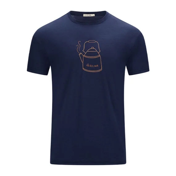 Aclima LightWool 140 Classic Tee Kettle M's Navy Blazer Outlet