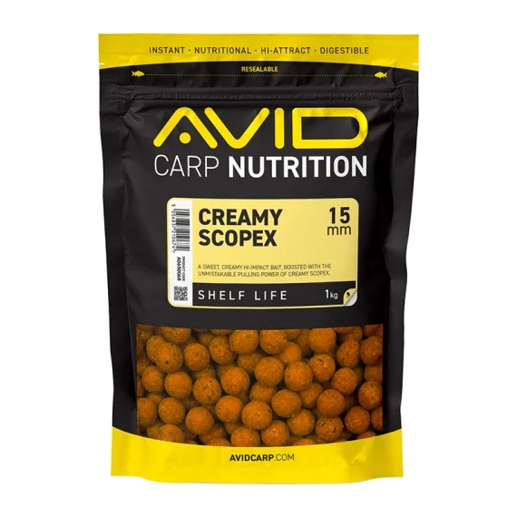 Avid Creamy Scopex Boilies - 1kg Bästa pris
