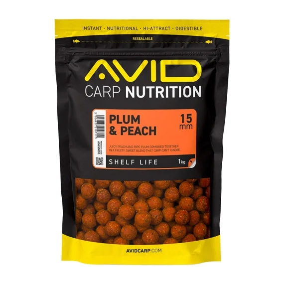 Kampanj Avid Plum & Peach Boilies - 1kg