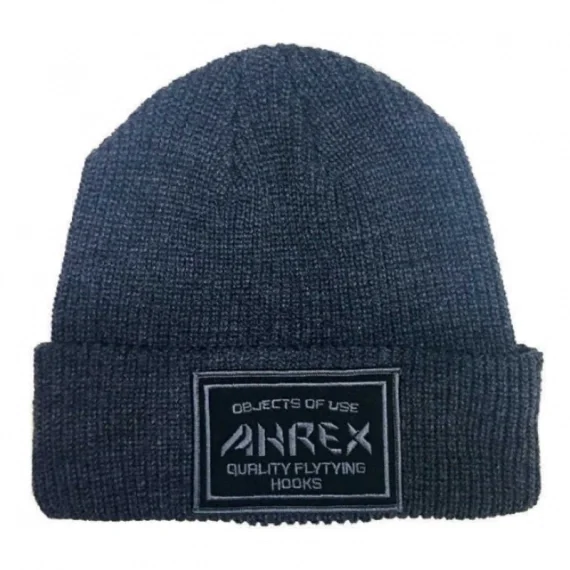 Kundfavorit Ahrex Ribbed Knit Woven Patch Beanie - Dark Grey