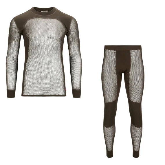 Aclima WoolNet Original Crewneck & Longs M's Tarmac Snabb frakt