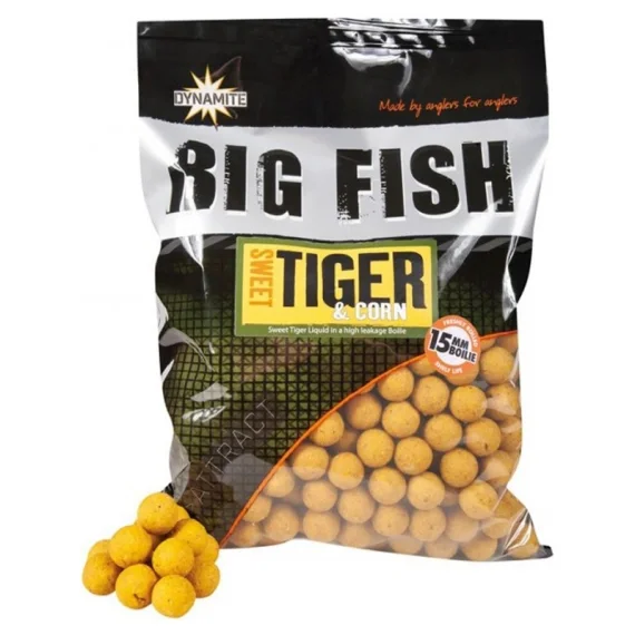 Dynamite Baits Big Fish Sweet Tiger & Corn Boilies 1,8kg Expressleverans