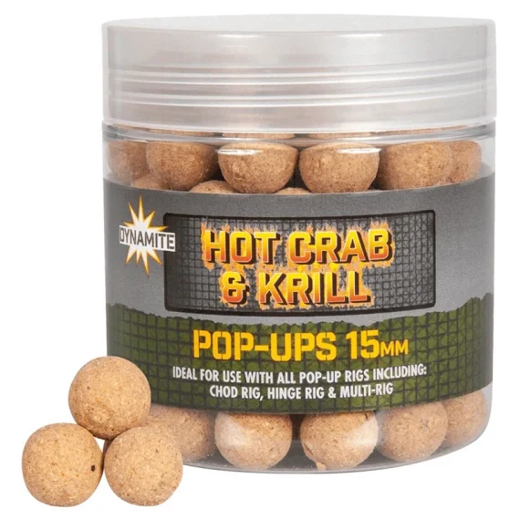 Säker betalning Dynamite Baits Big Fish Hot Crab & Krill Pop-Ups 15mm