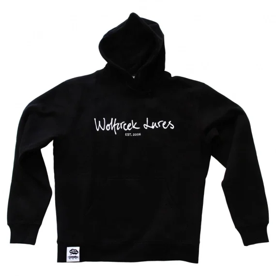 Wolfcreek Lures Classic Logo Hoodie, Black Kundfavorit