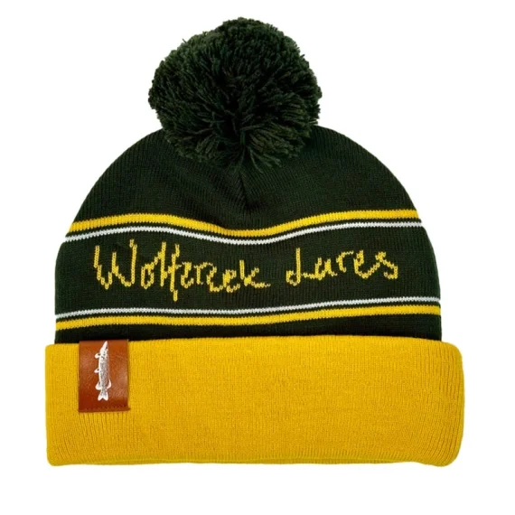 Säker betalning Wolfcreek Classic Logo Pom Pom Beanie - Mustard/Green