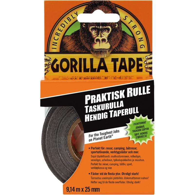 GORILLA TEJP 9.14X25MM SVART Begränsad tid