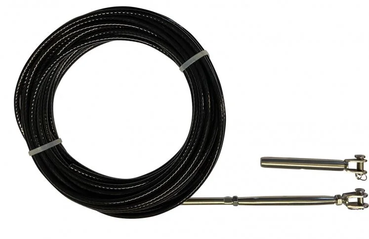 WIRE KIT 4MM, 10M SVART PVC PLUS Sänkt pris