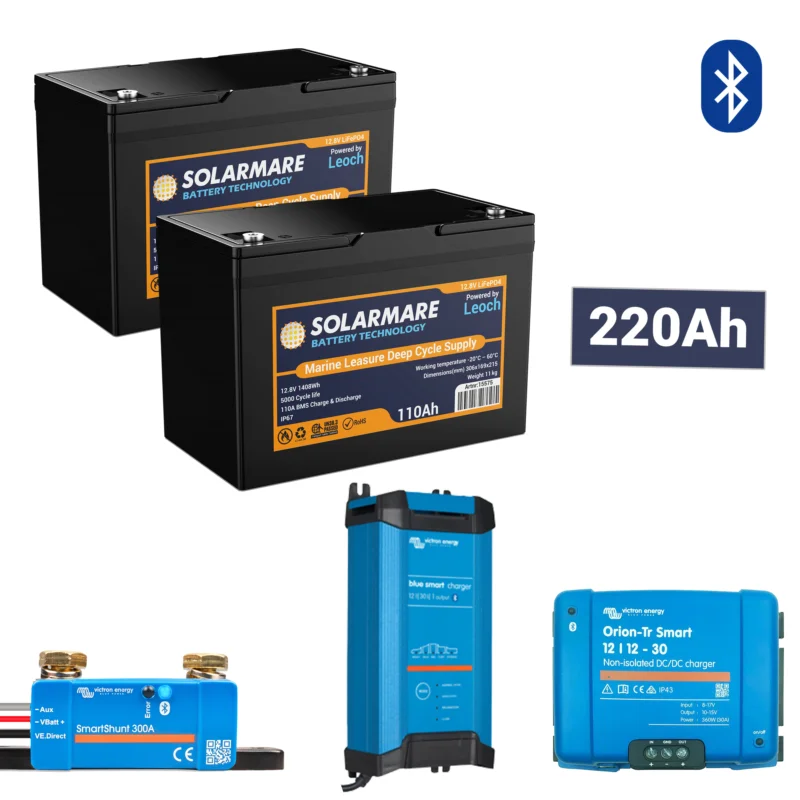 LITIUMPAKET ++ 220AH SOLARMARE Extra rabatt