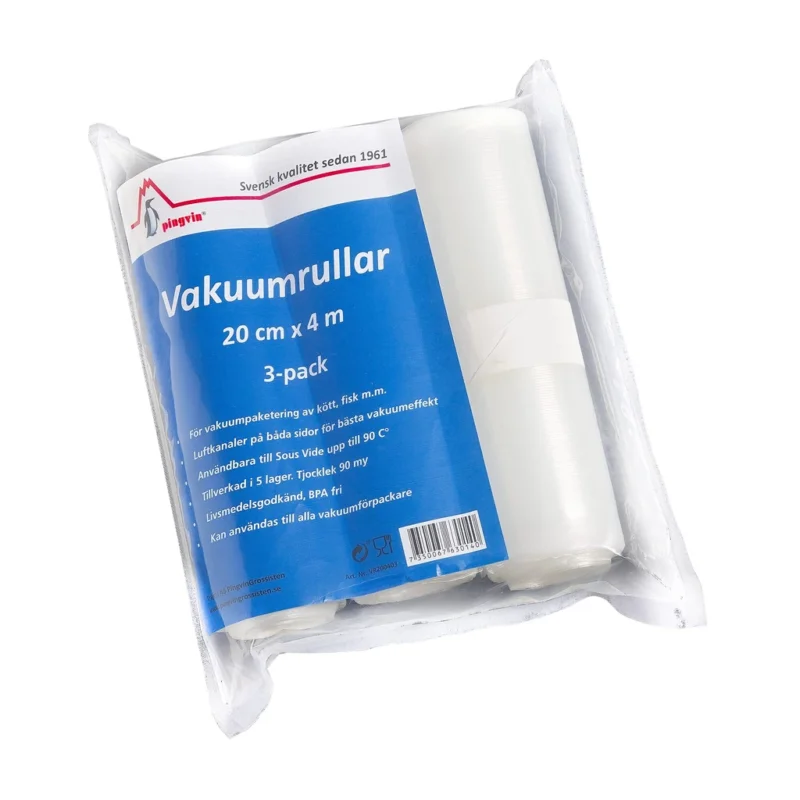 Lägg i varukorgen Pingvin Vakuumrullar 90my 20cmx4m 3-pack