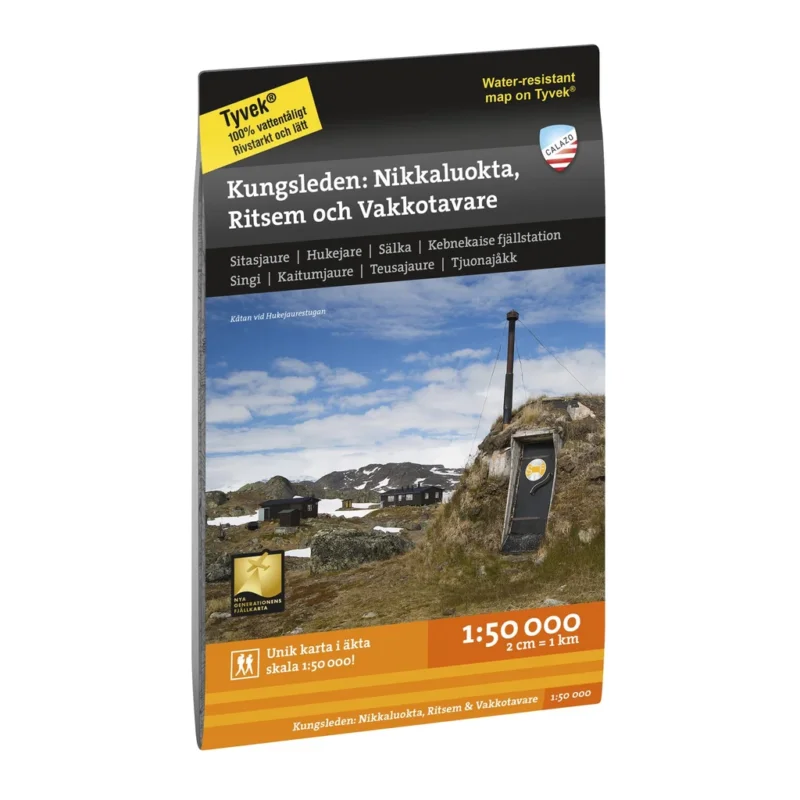 Nedsatt pris Kungsleden: Nikkaluokta, Ritsem & Vakkotavare 1:50.000