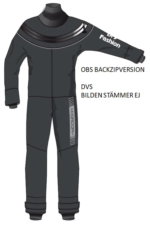 Begränsat antal Dry Fashion Kite Performance Black/White BACKZIP