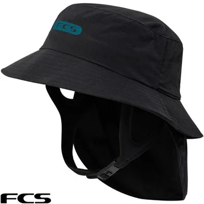 FCS Essential Surf Bucket Hat Black/Teal Begränsat erbjudande