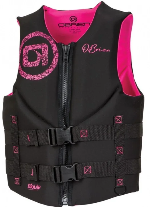 Obrien Womens Traditional Life Jacket Pink Populär