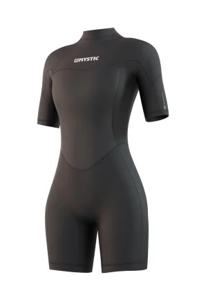 Mystic Brand Shorty 3/2mm Bzip Women Black (utgående) Trygg betalning