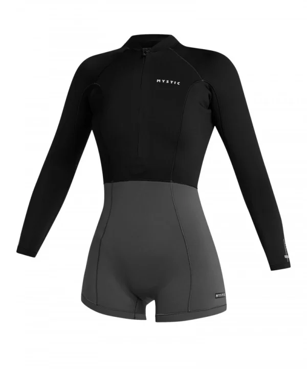 Billigare Mystic Lunar Longarm Shorty 2/2mm Fzip Women Black