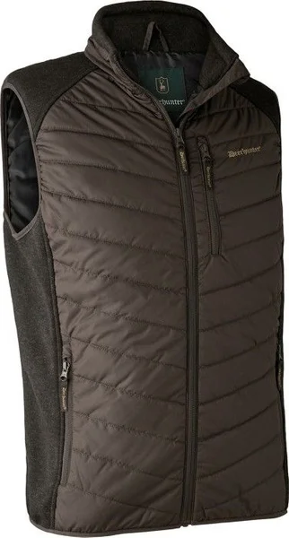 Moor Padded Waistcoat w. Knit Brown Leaf Köp nu