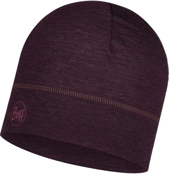 Lightweight Merino Wool Hat Solid Deep Purple Lågt pris