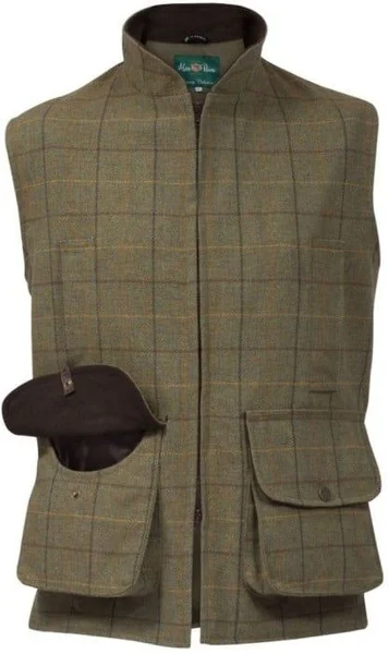 I lager M's Rutland Tweed Waistcoat Dark Moss