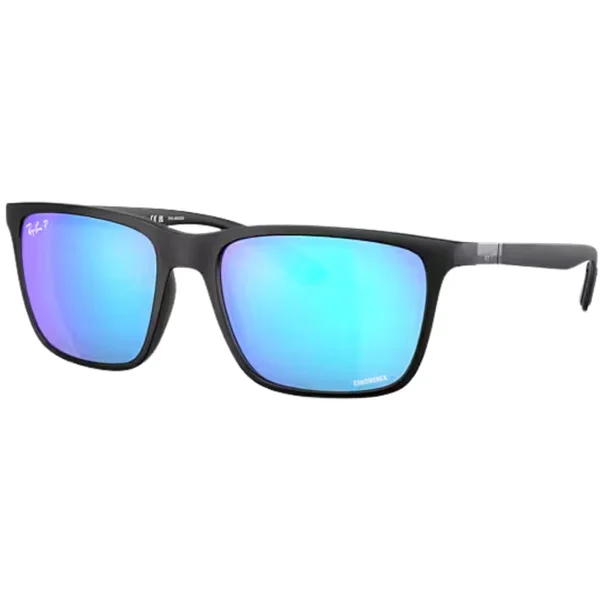 Expressleverans RB4385 Matte Black Green/Blue Chromance Polarized