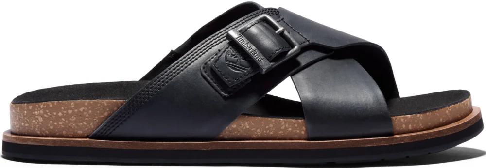 Billigare Mens Amalfi Vibes Cross Strap Sandal Jet Black