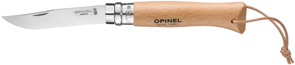 Classic No8 Stainless Steel Beechwood with leather lace 8,5 cm Beställ nu