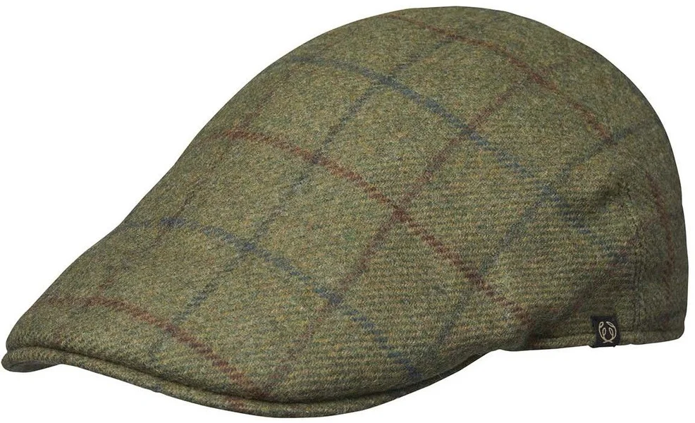 Dalton Sixpence Cap Winter Moss Checked Billig