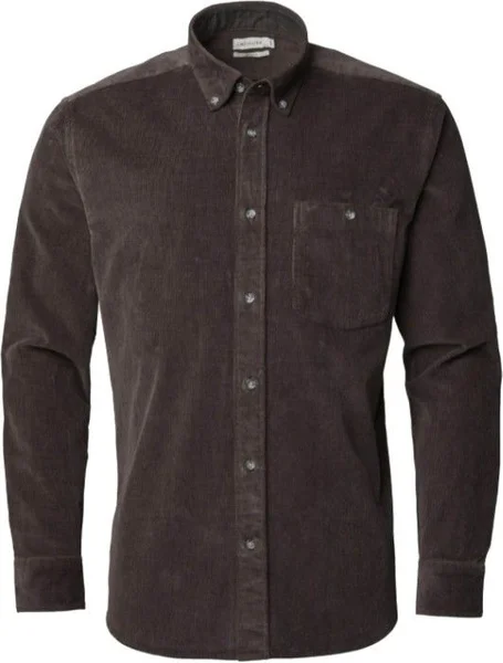 Trygg betalning Overton Corduroy Shirt Men Leather Brown