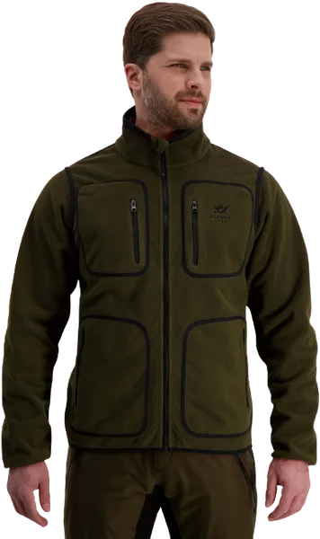 M's Elk Hunter Reversible Fleece Jacket Moss Brown/Blaze 3D Utförsäljning