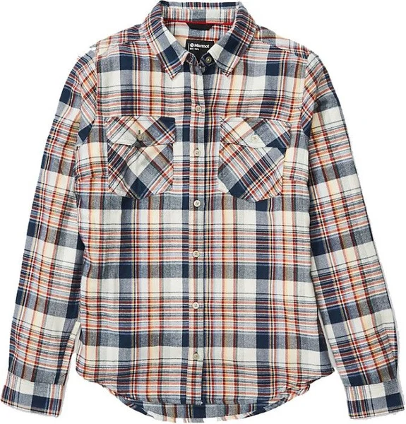 Fri frakt W's Bridget Midweight Flannel LS Dark Indigo
