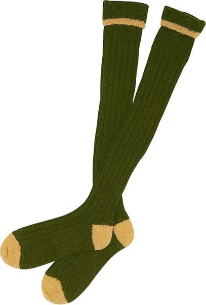 Contrast Gun Stockings Olive/Gold Rea