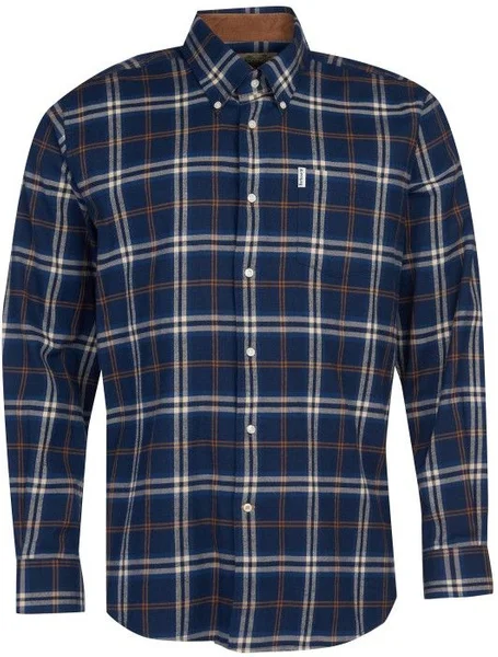M's Country Check 20 Regular Shirt Blue Kampanj