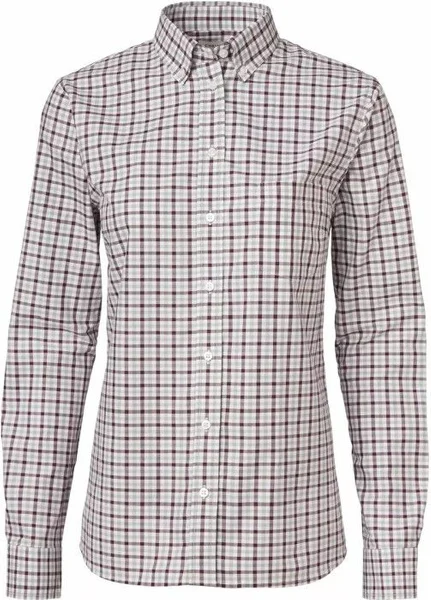 Reapris Hamra Shirt Women Burgundy Checked