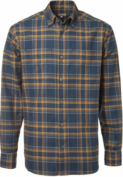 Rabatter Sarek Flannel Shirt Men Dusty Blue Checked