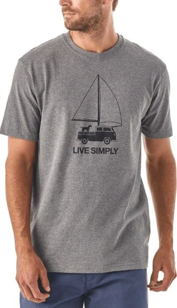 M's Live Simply Wind Powered Responsibili-Tee Gravel Heather Extra rabatt