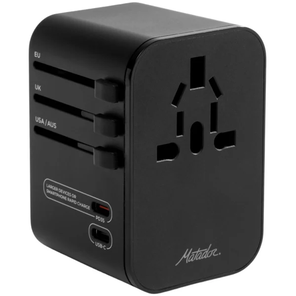 Endast idag Global Travel Adapter Black