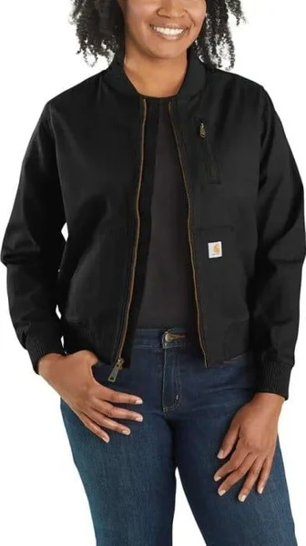 Carhartt W's Crawford Bomber Jacket Black Nyhet