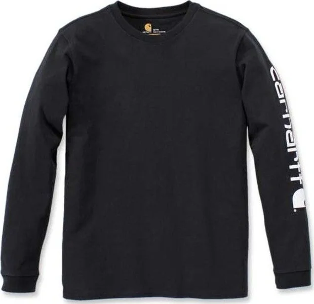 Rea Carhartt W's Workwear Logo L/S T-Shirt Black