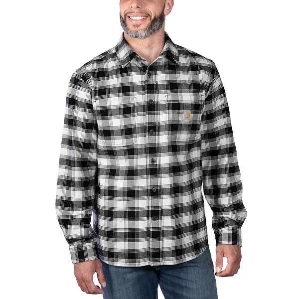 Köp online Carhartt M's Flannel L/S Plaid Shirt Malt