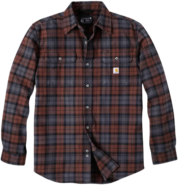 Carhartt M's Heavy Flannel L/S Plaid Shirt Mocha Bästa pris