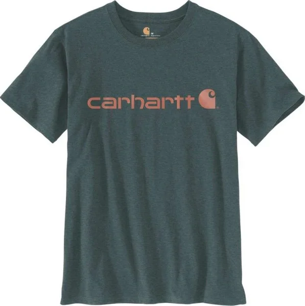 Rea Carhartt W's Workwear Core Logo S/S T-Shirt Fog Green Heather