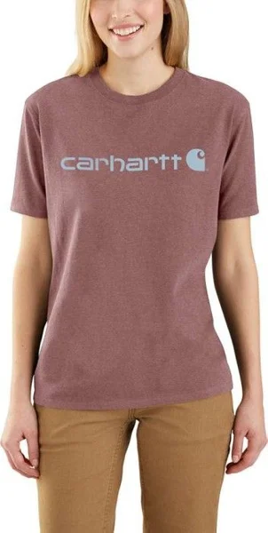 Begränsat antal Carhartt W's Workwear Core Logo S/S T-Shirt Raisin Heather