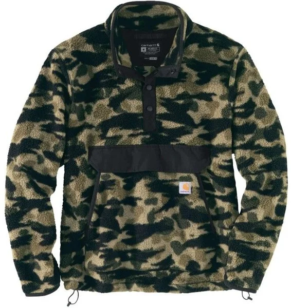 Nyhet Carhartt M's Relaxed Fit Pile Fleece Pullover Black Blind Duck Camo