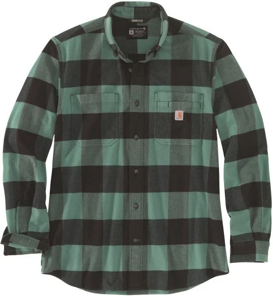 Premium Carhartt M's Midweight Flannel L/S Plaid Shirt Slate Green