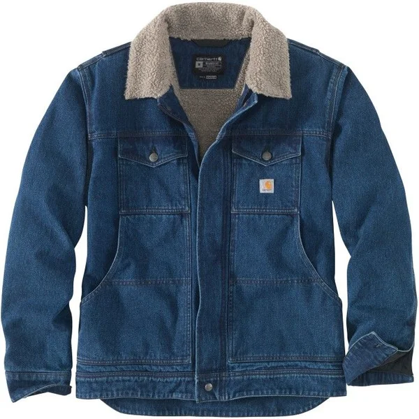 Rabatt Carhartt M's Relaxed Denim Sherpa Lined Jacket Beech