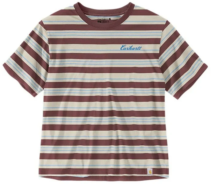 Extra rabatt Carhartt W's Fiber Series Striped S/S T-Shirt Barnwood Stripe Erie