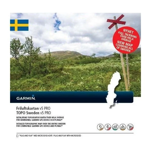 Nedsatt pris TOPO Sverige v5 PRO Friluftskartan