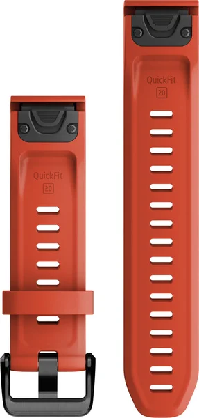 Bästa pris QuickFit 20 mm Flame Red Silicone Band