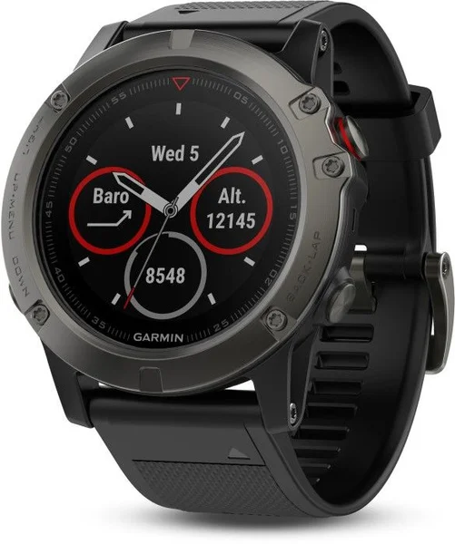 Extra rabatt Fenix 5X Sapphire Skiffergrå med svart armband